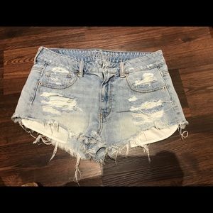 American Eagle distressed denim shorts